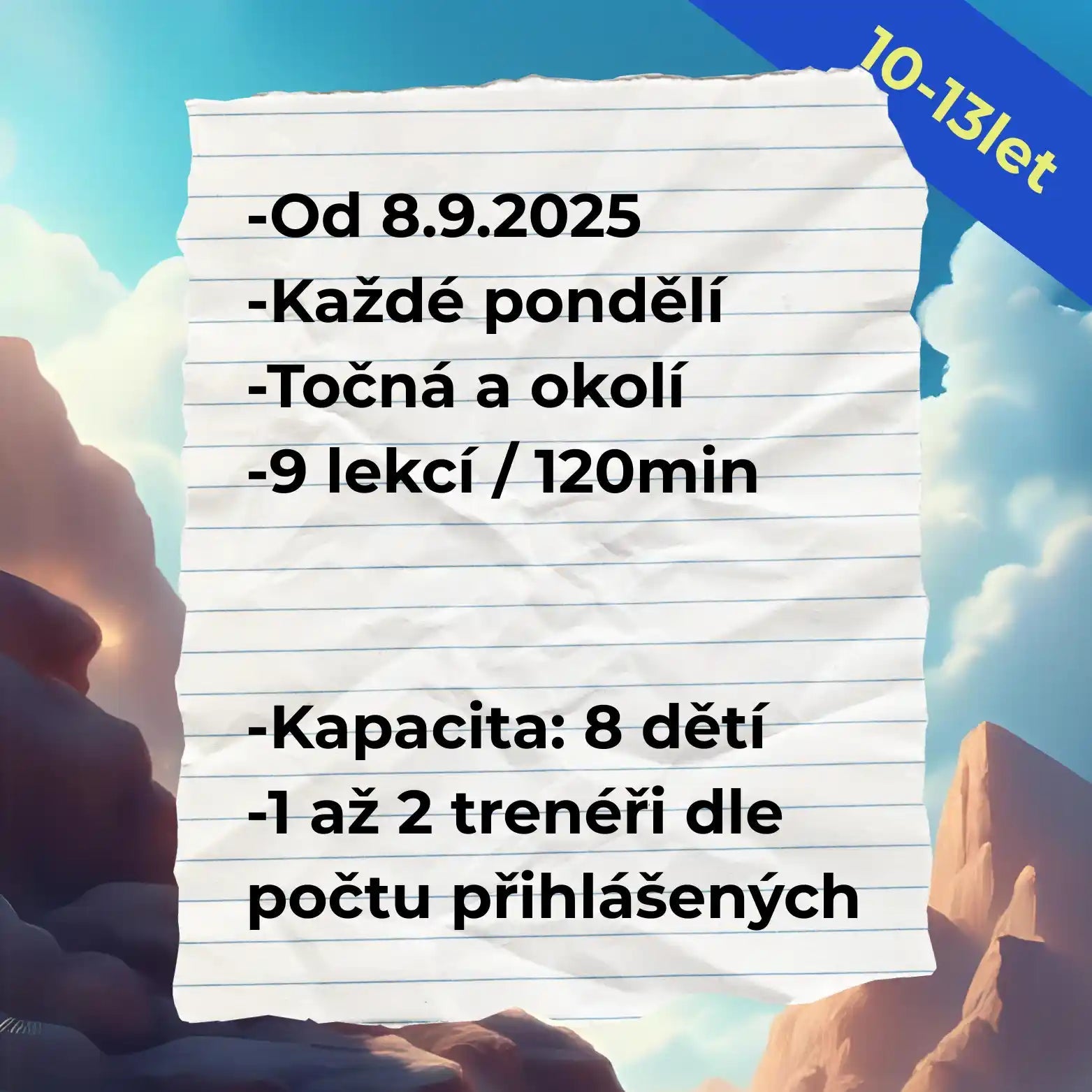 Cyklokroužek Točná 10 - 13 let - TreninkCyklistiky.cz